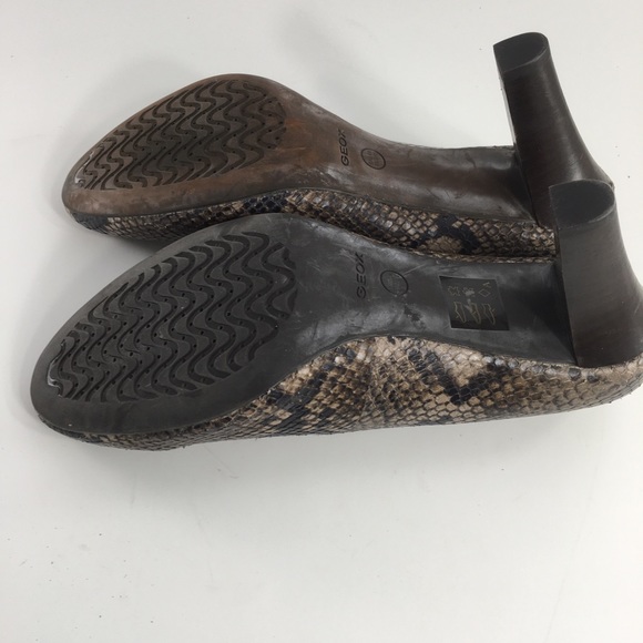 Geox Respira Snakeskin Heels Women’s Size 10 - Picture 4 of 5